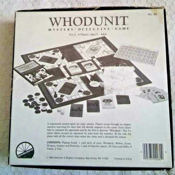 Vintage Whodunit-Mystery Detective Game, Complete 1985 - Picture 2 of 8